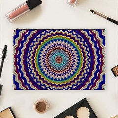 Kaleidoscope Geometric Circles Mandala Pattern Cosmetic Bag (large)