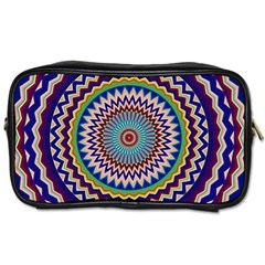 Kaleidoscope Geometric Circles Mandala Pattern Toiletries Bag (one Side) by Jancukart