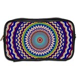 Kaleidoscope Geometric Circles Mandala Pattern Toiletries Bag (Two Sides) Back