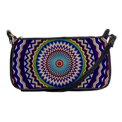 Kaleidoscope Geometric Circles Mandala Pattern Shoulder Clutch Bag by Jancukart