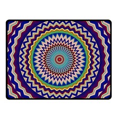 Kaleidoscope Geometric Circles Mandala Pattern One Side Fleece Blanket (small) by Jancukart