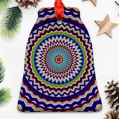 Kaleidoscope Geometric Circles Mandala Pattern Ornament (bell)