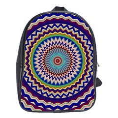 Kaleidoscope Geometric Circles Mandala Pattern School Bag (xl)