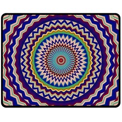 Kaleidoscope Geometric Circles Mandala Pattern Fleece Blanket (medium) by Jancukart