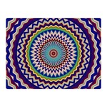 Kaleidoscope Geometric Circles Mandala Pattern Premium Plush Fleece Blanket (Mini) 35 x27  Blanket Front