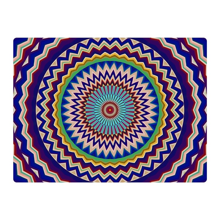 Kaleidoscope Geometric Circles Mandala Pattern Premium Plush Fleece Blanket (Mini)