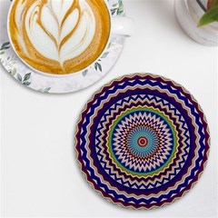 Kaleidoscope Geometric Circles Mandala Pattern Uv Print Round Tile Coaster