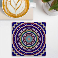 Kaleidoscope Geometric Circles Mandala Pattern Uv Print Square Tile Coaster  by Jancukart