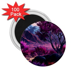 Landscape Landscape Painting Purple Purple Trees 2 25  Magnets (100 Pack) 