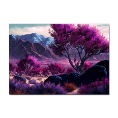 Landscape Landscape Painting Purple Purple Trees Sticker A4 (100 Pack)