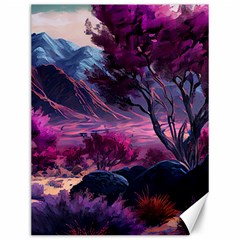 Landscape Landscape Painting Purple Purple Trees Canvas 12  X 16 