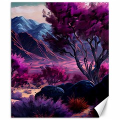 Landscape Landscape Painting Purple Purple Trees Canvas 20  X 24 