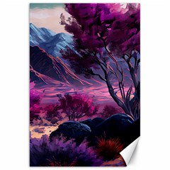 Landscape Landscape Painting Purple Purple Trees Canvas 20  X 30 