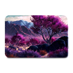 Landscape Landscape Painting Purple Purple Trees Plate Mats