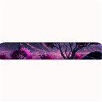 Landscape Landscape Painting Purple Purple Trees Small Bar Mat 24 x4  Bar Mat