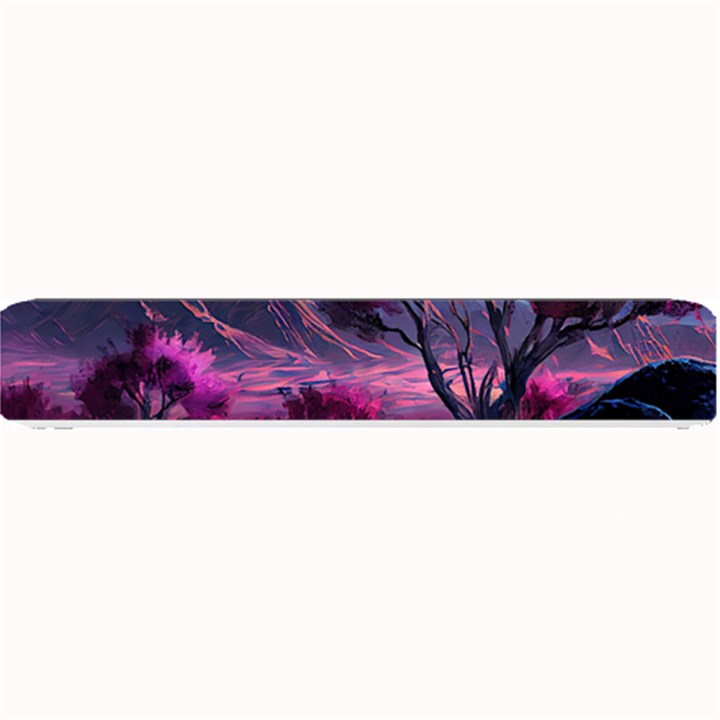 Landscape Landscape Painting Purple Purple Trees Small Bar Mat