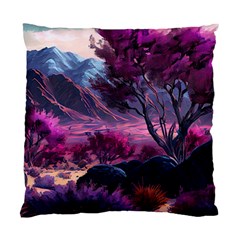 Landscape Landscape Painting Purple Purple Trees Standard Cushion Case (one Side) by Jancukart