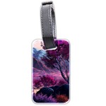 Landscape Landscape Painting Purple Purple Trees Luggage Tag (two sides) Back