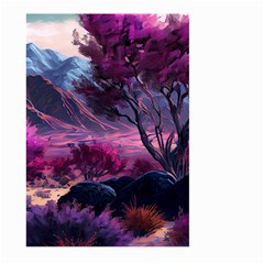 Landscape Landscape Painting Purple Purple Trees Large Garden Flag (two Sides)