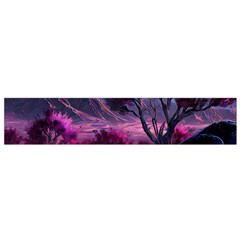 Landscape Landscape Painting Purple Purple Trees Small Premium Plush Fleece Scarf by Jancukart