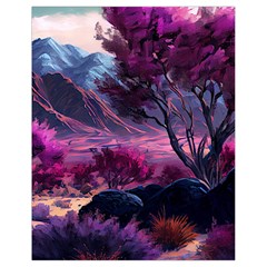 Landscape Landscape Painting Purple Purple Trees Drawstring Bag (small)