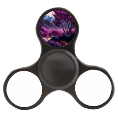 Landscape Landscape Painting Purple Purple Trees Finger Spinner