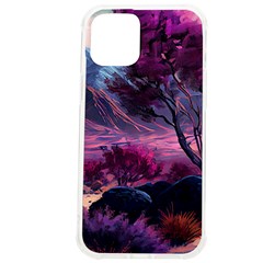 Landscape Landscape Painting Purple Purple Trees Iphone 12 Pro Max Tpu Uv Print Case