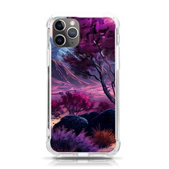 Landscape Landscape Painting Purple Purple Trees Iphone 11 Pro 5 8 Inch Tpu Uv Print Case