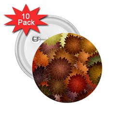 Flower Flora Decoration Pattern Drawing Floral 2 25  Buttons (10 Pack)  by Jancukart