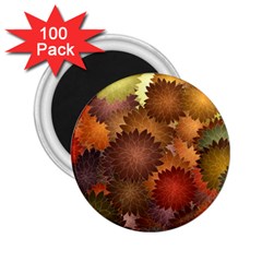 Flower Flora Decoration Pattern Drawing Floral 2 25  Magnets (100 Pack) 