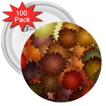 Flower Flora Decoration Pattern Drawing Floral 3  Buttons (100 pack)  Front