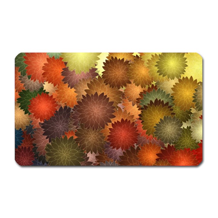 Flower Flora Decoration Pattern Drawing Floral Magnet (Rectangular)