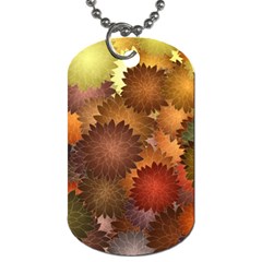 Flower Flora Decoration Pattern Drawing Floral Dog Tag (one Side)