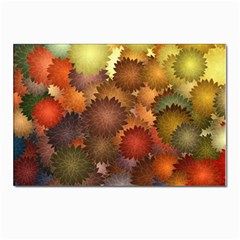 Flower Flora Decoration Pattern Drawing Floral Postcards 5  X 7  (pkg Of 10)