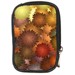 Flower Flora Decoration Pattern Drawing Floral Compact Camera Leather Case