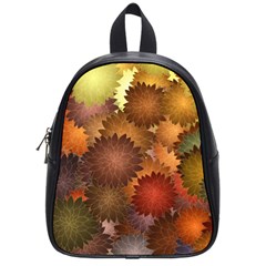 Flower Flora Decoration Pattern Drawing Floral School Bag (small)