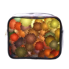 Flower Flora Decoration Pattern Drawing Floral Mini Toiletries Bag (one Side)