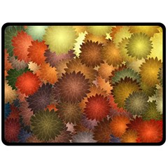 Flower Flora Decoration Pattern Drawing Floral One Side Fleece Blanket (large)