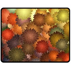 Flower Flora Decoration Pattern Drawing Floral One Side Fleece Blanket (medium)