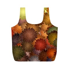 Flower Flora Decoration Pattern Drawing Floral Full Print Recycle Bag (m)