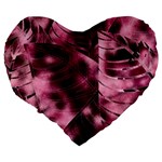 Flower Flora Decoration Pattern Drawing Leaves Large 19  Premium Flano Heart Shape Cushions Back