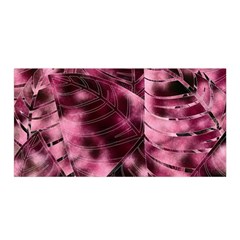 Flower Flora Decoration Pattern Drawing Leaves Satin Wrap 35  X 70 