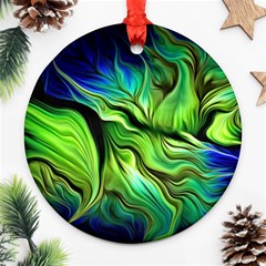 Fractal Art Pattern Abstract Fantasy Digital Ornament (round)