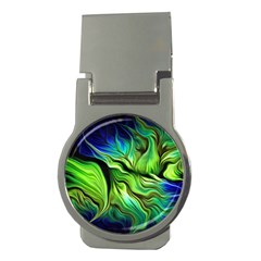 Fractal Art Pattern Abstract Fantasy Digital Money Clips (Round) 