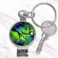 Fractal Art Pattern Abstract Fantasy Digital Nail Clippers Key Chain by Jancukart