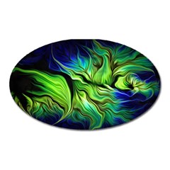 Fractal Art Pattern Abstract Fantasy Digital Oval Magnet