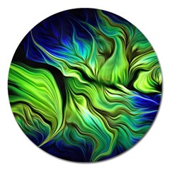 Fractal Art Pattern Abstract Fantasy Digital Magnet 5  (Round)