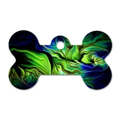 Fractal Art Pattern Abstract Fantasy Digital Dog Tag Bone (Two Sides)