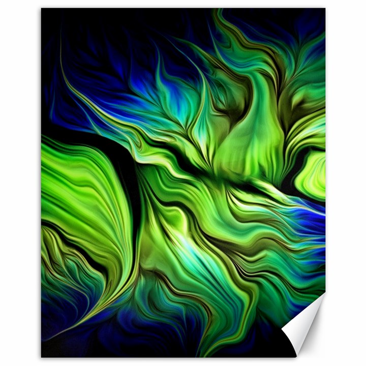 Fractal Art Pattern Abstract Fantasy Digital Canvas 11  x 14 