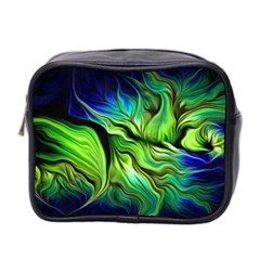 Fractal Art Pattern Abstract Fantasy Digital Mini Toiletries Bag (Two Sides)